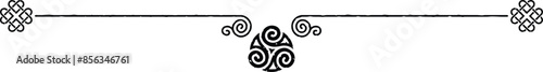 Celtic Knot and Triskele Ornament Border
