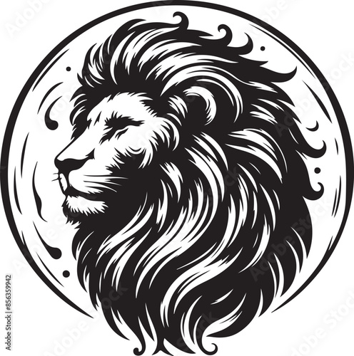 Wallpaper Mural lion head icon Torontodigital.ca