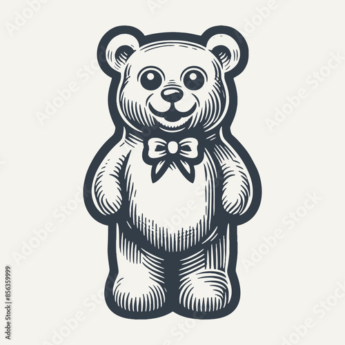 Gummy Bear. Vintage woodcut engraving style vector illustration.ai
