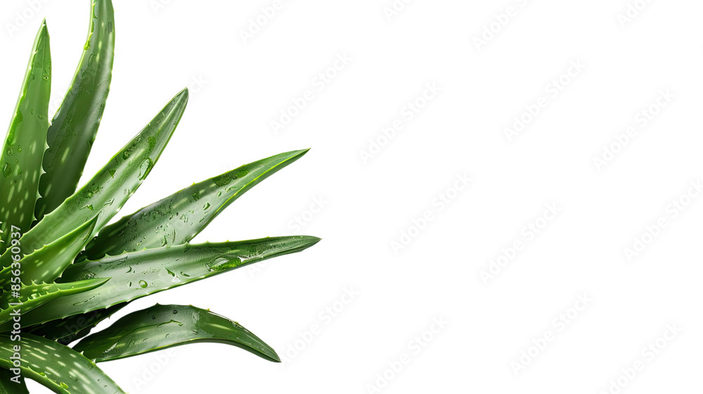 Fototapeta premium Aloe vera on isolated transparent background