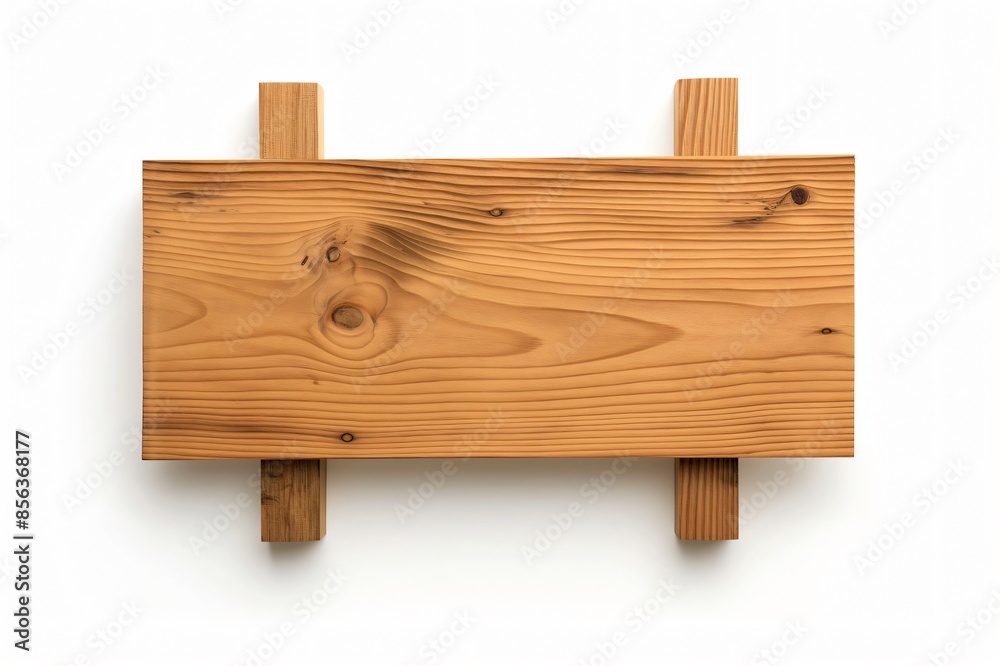 Minimalist wooden signboard with a smooth, natural finish, ready for customization, isolated on a white background Minimalist wooden signboard with a smooth, natural finish, ready for customization, isolated on a white background