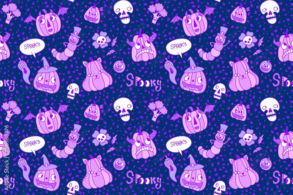 Autumn harvest seamless pumpkins pattern for wrapping paper and fabrics Autumn harvest seamless pumpkins pattern for wrapping paper and fabrics