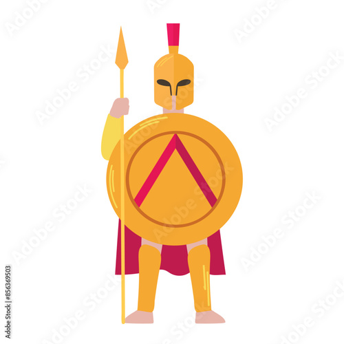 Spartan warrior icon clipart avatar logtotype isolated vector illustration