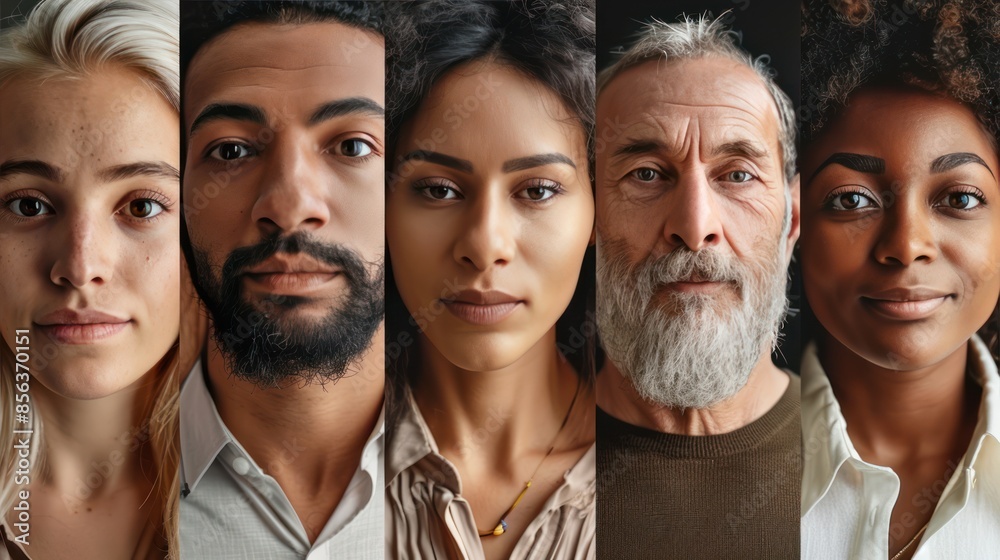 Multicultural Portrait Collage Featuring a Diverse Group of People of All Ages Multicultural Portrait Collage Featuring a Diverse Group of People of All Ages