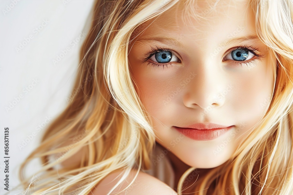 Angelic little girl with beautiful blonde hair Angelic little girl with beautiful blonde hair
