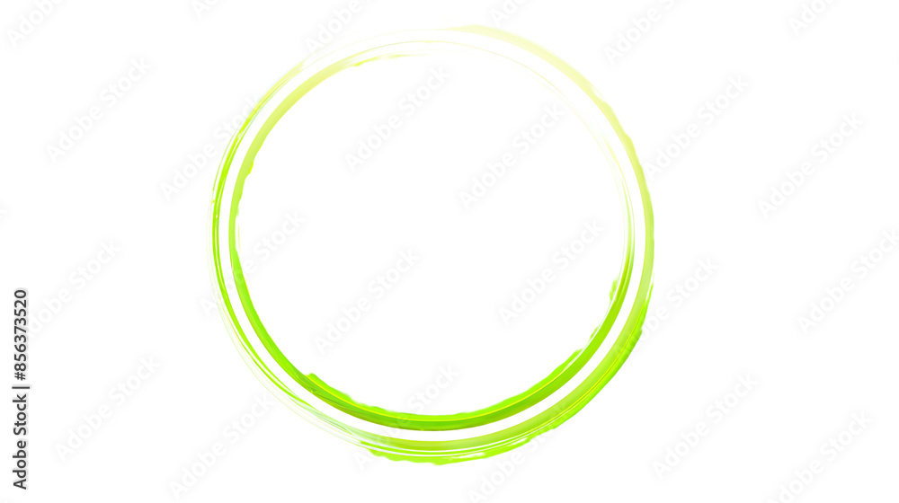 Neon green circle on a transparent background Neon green circle on a transparent background