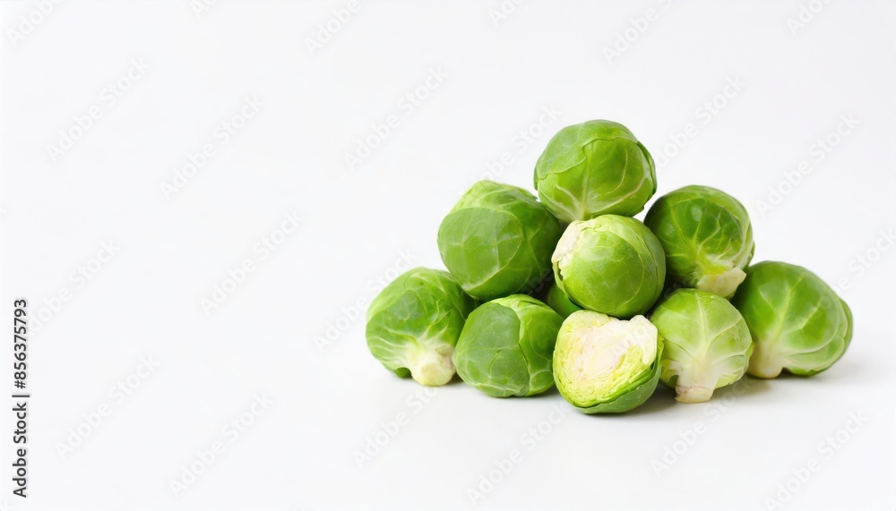 Brussels sprouts isolated on white background Brussels sprouts isolated on white background
