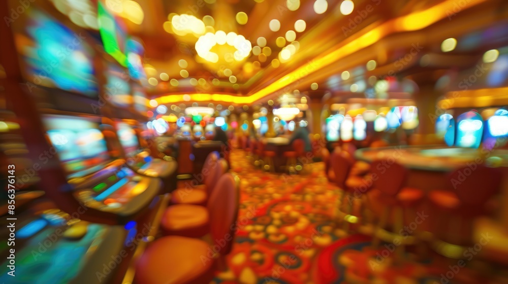 Blurry image of people playing casino games on cruise ship. Blurry image of people playing casino games on cruise ship.