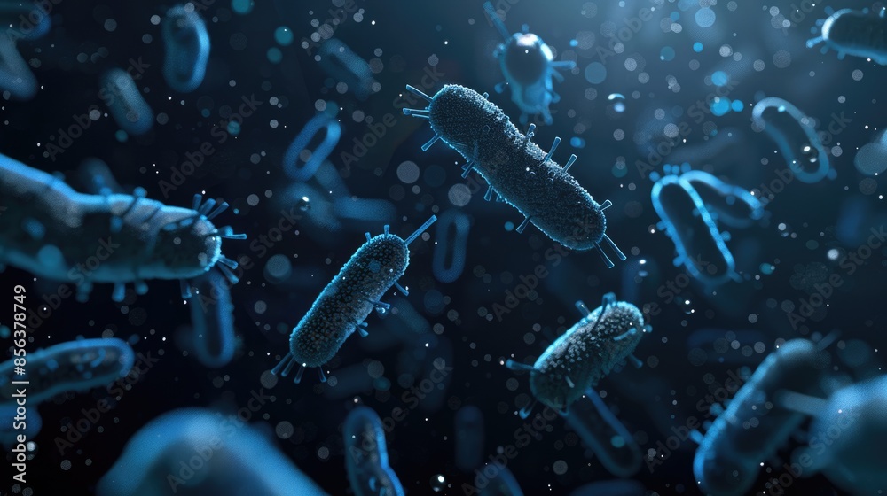 Probiotics and lactic acid bacteria on black background. Probiotics and lactic acid bacteria on black background.