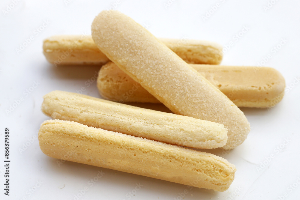 Sponge finger cookies, Italian savoiardi biscuit snack Sponge finger cookies, Italian savoiardi biscuit snack
