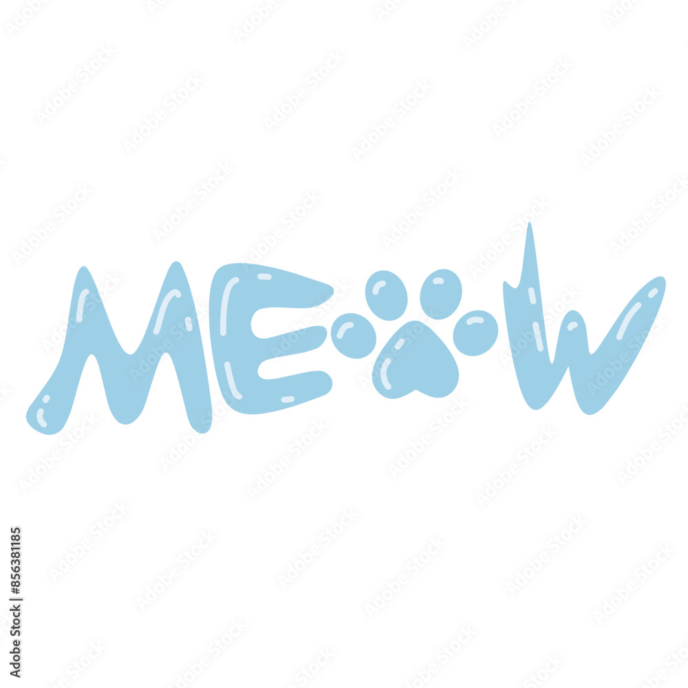 Obraz premium Cute cat paw Illustration