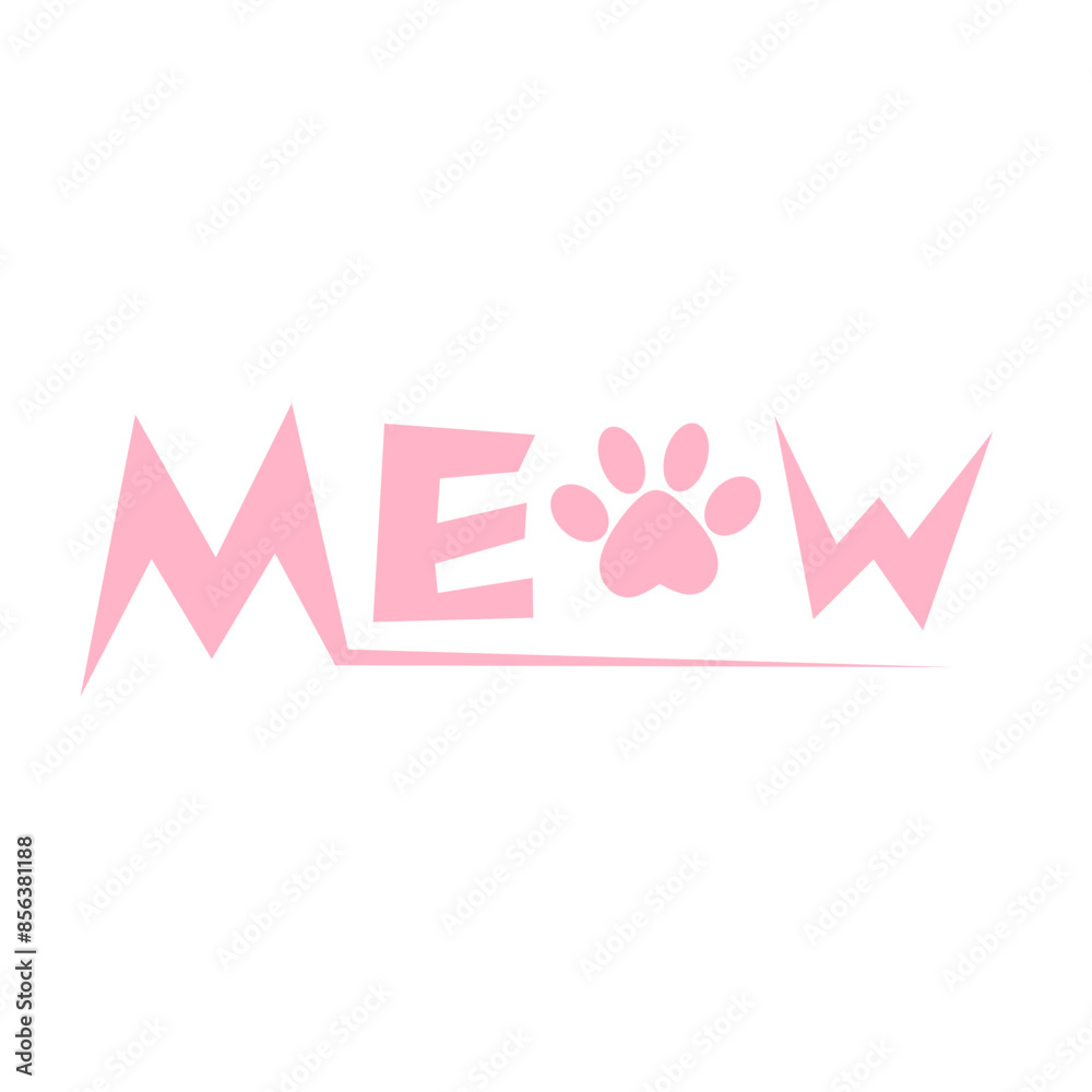 Cute cat paw Illustration 