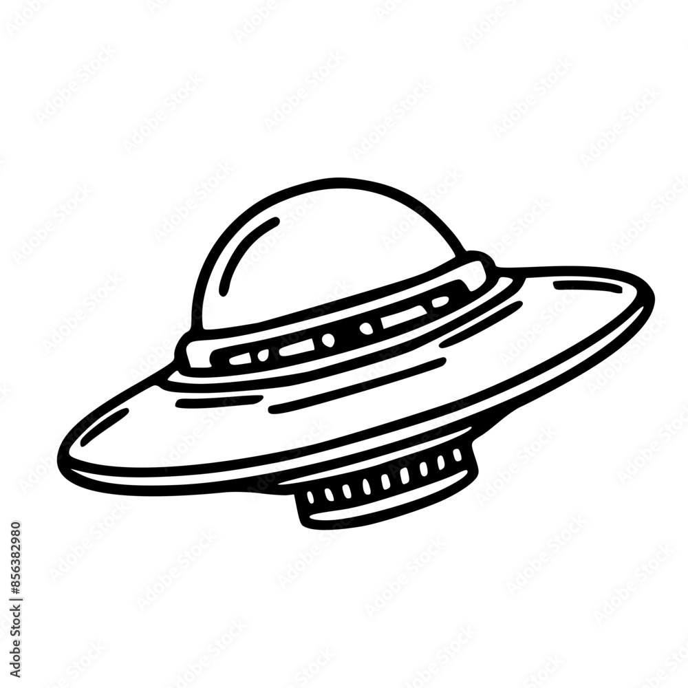 UFO Doodle illustration  