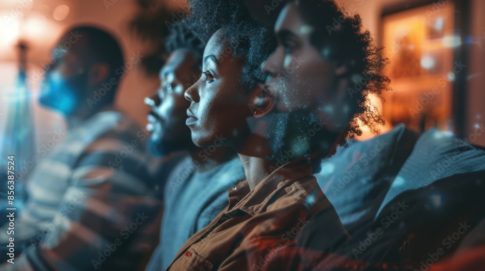 Friendships forged through emotion as they watch a football game at home Friendships forged through emotion as they watch a football game at home
