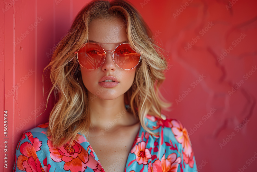 A chic jumpsuit in a bold floral print, perfect for spring events. Concept of versatile spring fashion. Generative Ai. A chic jumpsuit in a bold floral print, perfect for spring events. Concept of versatile spring fashion. Generative Ai.