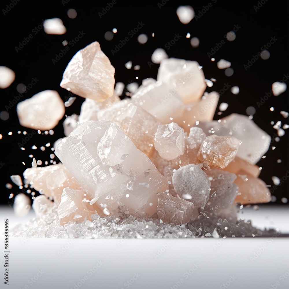Sparkling quartz crystals on dark background Sparkling quartz crystals on dark background