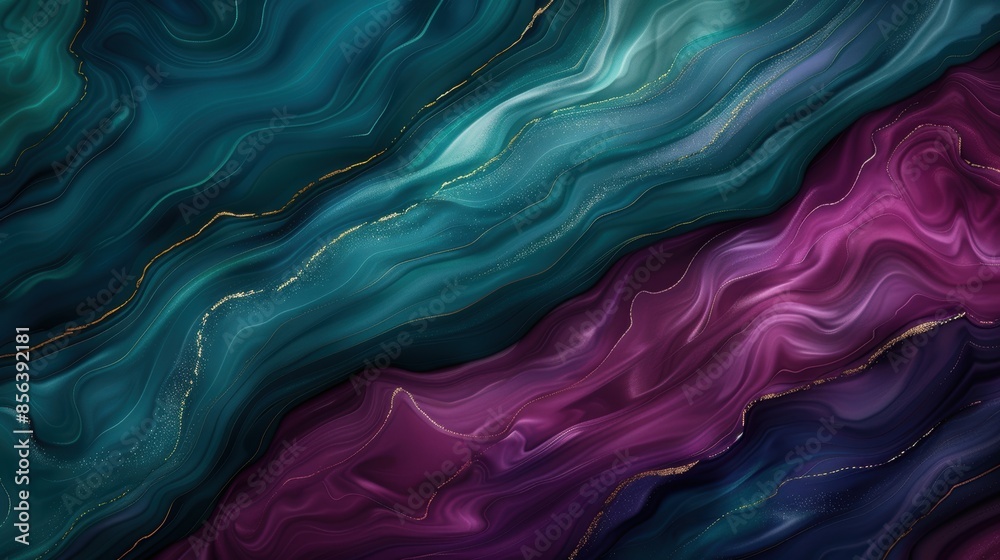 Obraz premium Vibrant Fluid Art Waves