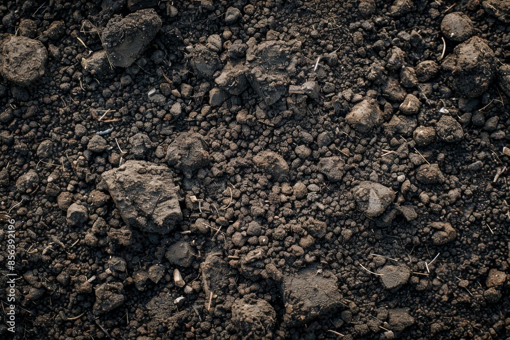 Gardening season in textured fertile soil.