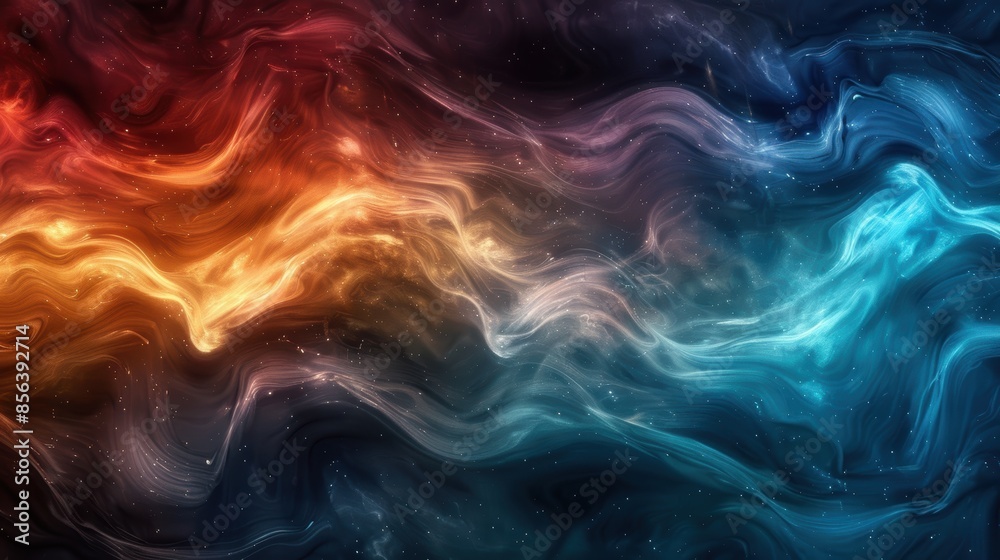Obraz premium Vibrant cosmic swirls of color and light