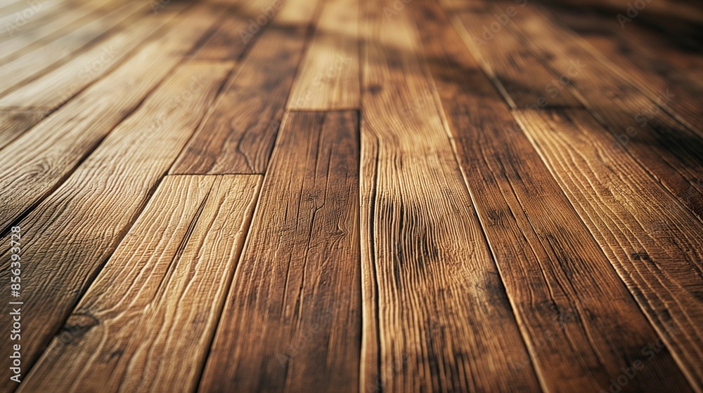 Close-up of wooden planks with rich brown tones and wood grain texture. Close-up of wooden planks with rich brown tones and wood grain texture.