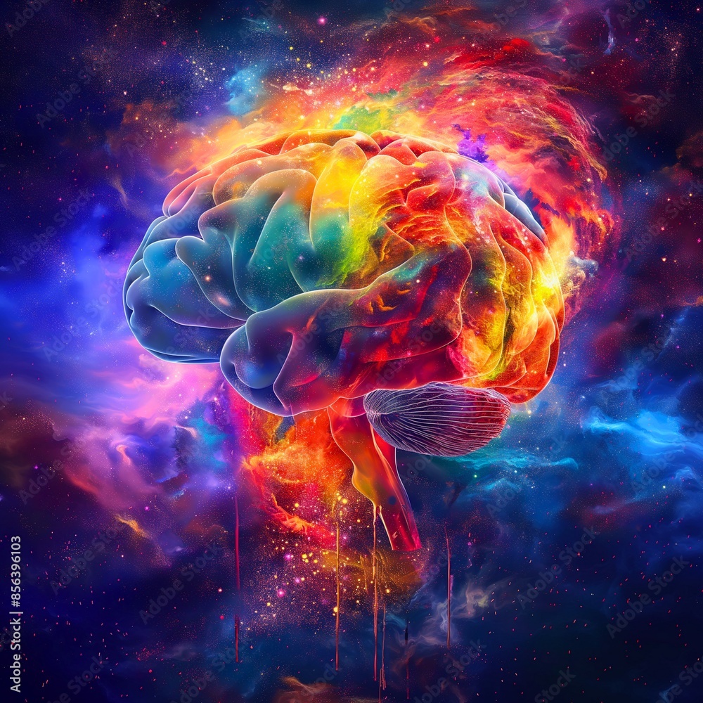 Create a colorful and innovative brain image
Create a colorful and innovative brain image