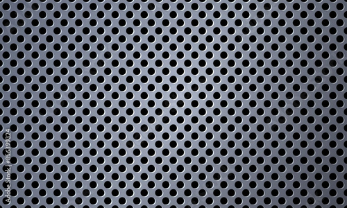 Metal Grid background. metallic silver dots texture plate.