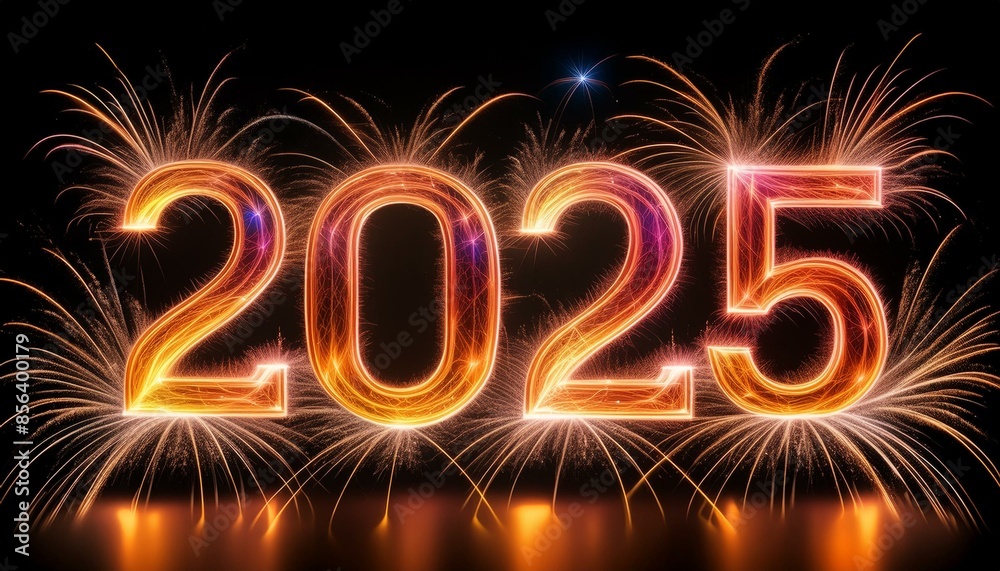2025 written with fireworks 2025 written with fireworks