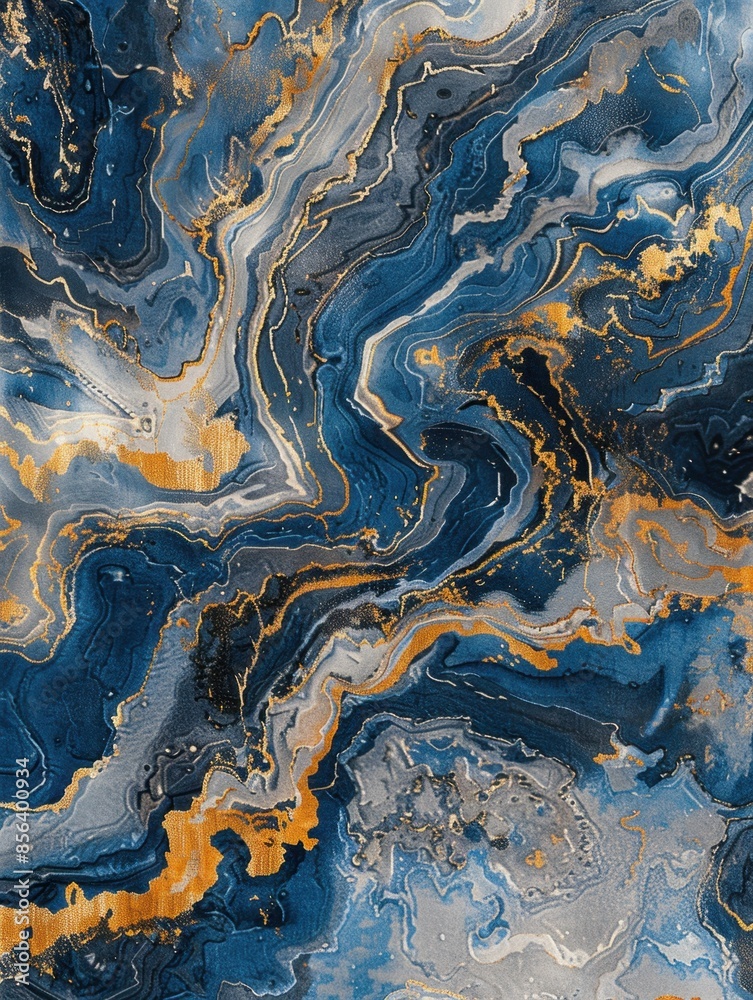 Abstract Fluid Art: Blue, Gold, Gray Marble Waves, Luxurious Home Decor, Modern Artistic Design, Elegant Abstract Patterns, Swirling Fluid Lines Abstract Fluid Art: Blue, Gold, Gray Marble Waves, Luxurious Home Decor, Modern Artistic Design, Elegant Abstract Patterns, Swirling Fluid Lines