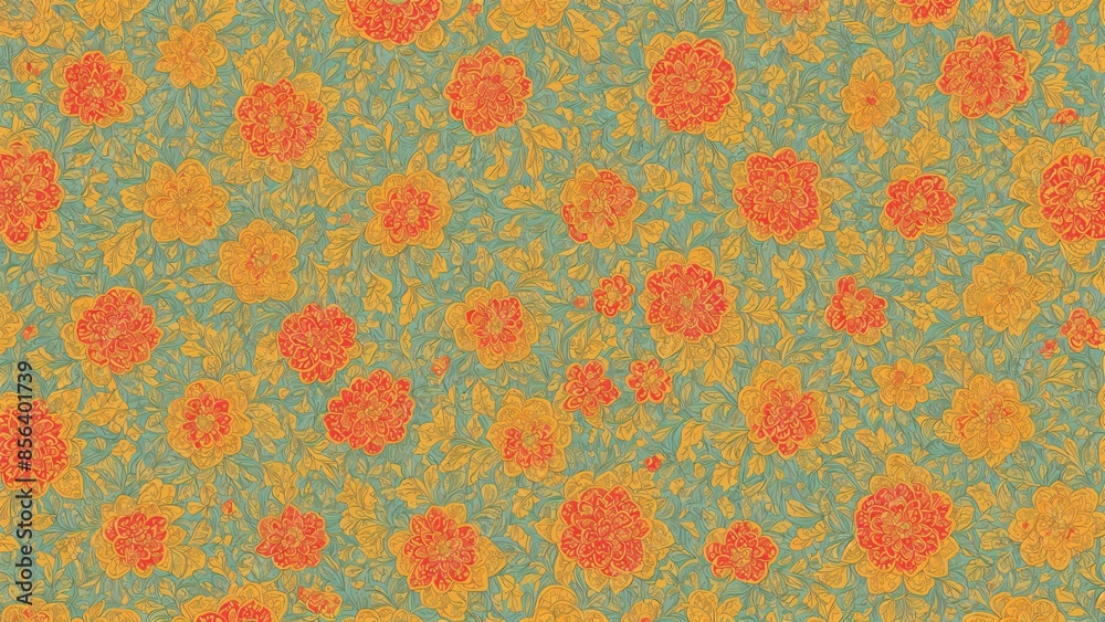 Delightful wrapping paper with playful patterns on bright background Delightful wrapping paper with playful patterns on bright background