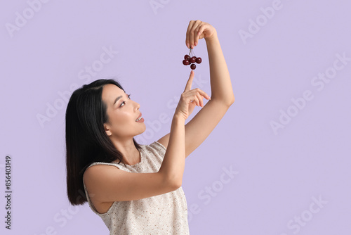 Beautiful Asian woman with ...