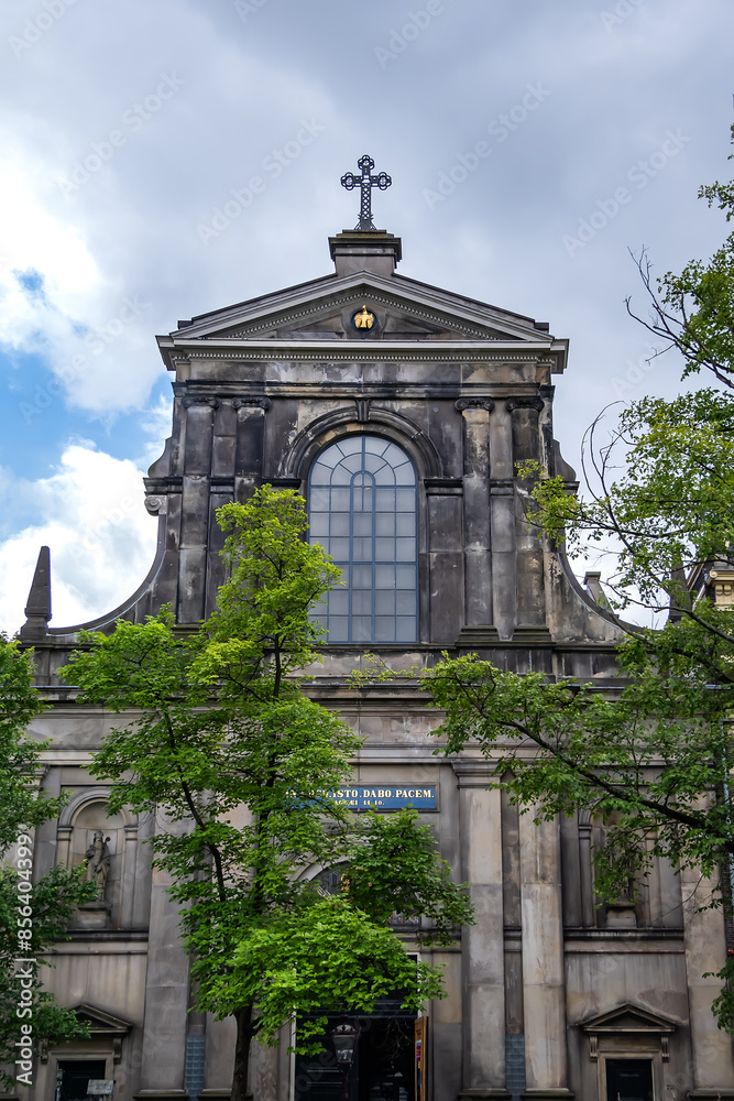 Fototapeta premium De Duif is a church on the Prinsengracht in Amsterdam. De Duif is built in the neo classicist style in 1858 as the Roman Catholic. Amsterdam, the Netherlands.