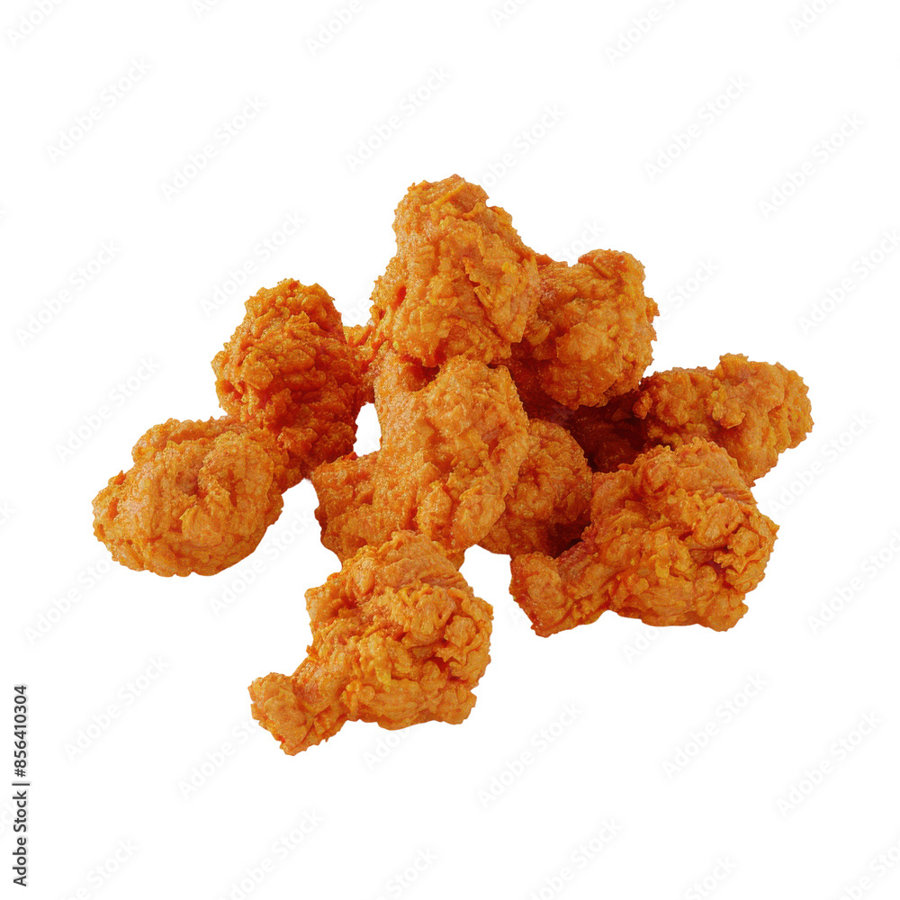 A delicious and crispy pile of fried chicken nuggets on white background, perfect for fast food menus and restaurant promotions. A delicious and crispy pile of fried chicken nuggets on white background, perfect for fast food menus and restaurant promotions.