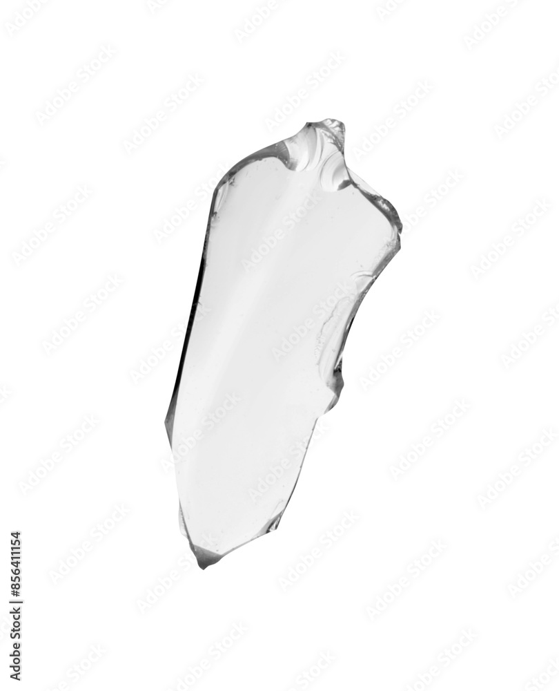 Fototapeta premium Piece of broken glass isolated on white
