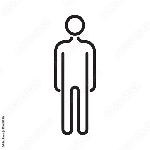 Human black outline icon character shape collection simple design.