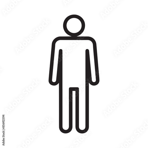 Human black outline icon character shape collection simple design.