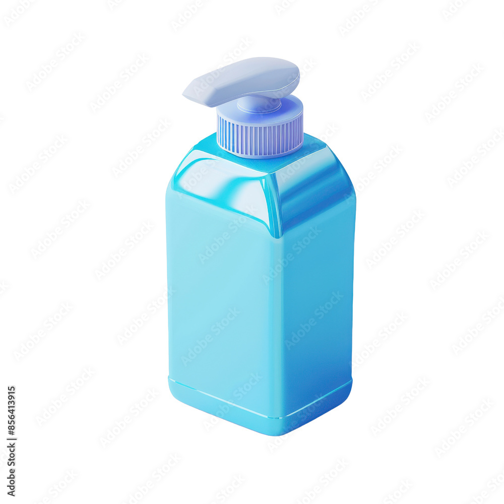 Plastic blue pump bottle container suitable for soap, lotion, or liquid products isolated on a white background. Plastic blue pump bottle container suitable for soap, lotion, or liquid products isolated on a white background.