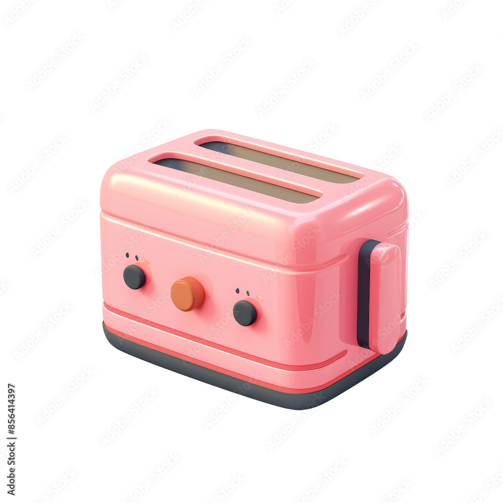Stylish pink toaster with a retro design, featuring dual slots and simple controls, perfect for modern kitchens. Stylish pink toaster with a retro design, featuring dual slots and simple controls, perfect for modern kitchens.
