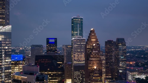 Aerial View of Houston Cityscape 