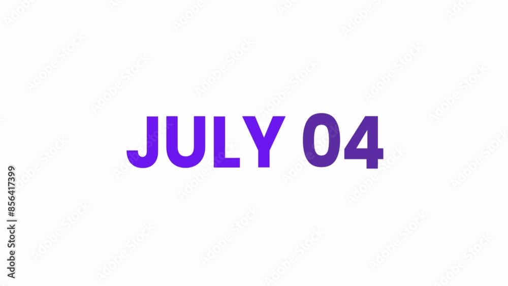 4th July calendar icon animation. Alpha matte with transparent background 4K resolution. 4th July calendar icon animation. Alpha matte with transparent background 4K resolution.
