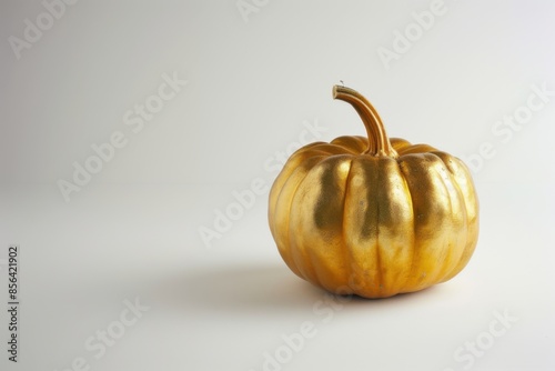 golden pumpkin on a white background