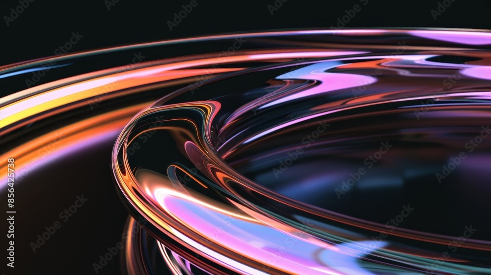 Abstract Fluid Light Trails Generative AI Abstract Fluid Light Trails Generative AI