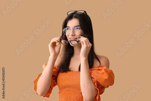 Beautiful young happy woman...