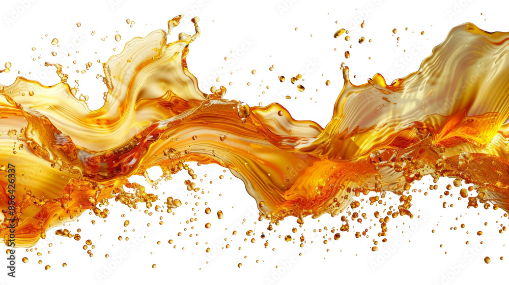 Golden Oil Splash Fluid Abstract Background Golden Oil Splash Fluid Abstract Background