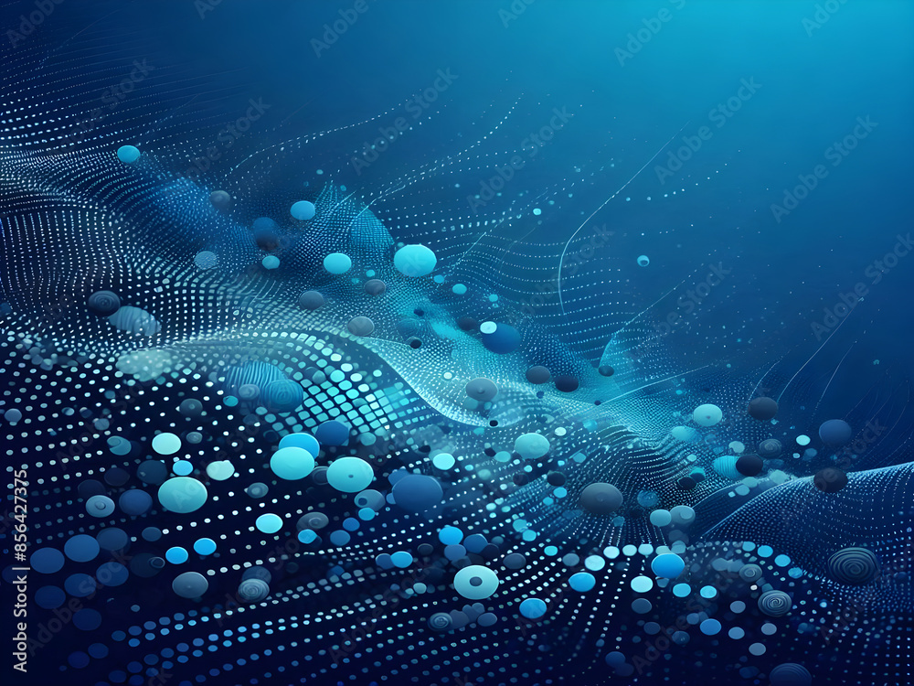A blue abstract background with dots Shiny blue abstraction A blue abstract background with dots Shiny blue abstraction