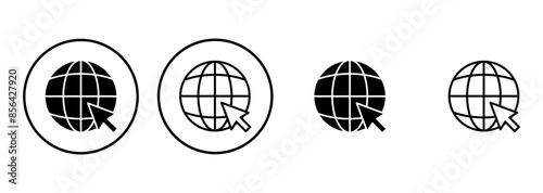 Web icon set. go to web icon. web click icon