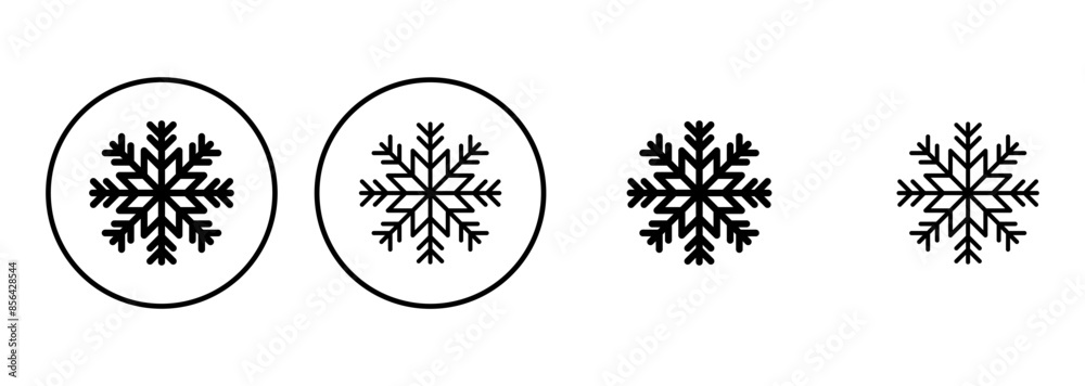 Snow icon set. snowflake icon vector Snow icon set. snowflake icon vector