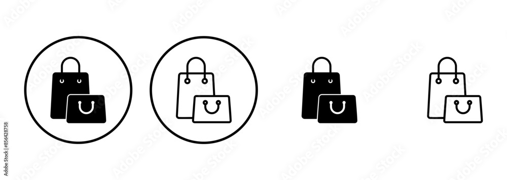 Shopping bag icon set. shopping icon vector Shopping bag icon set. shopping icon vector