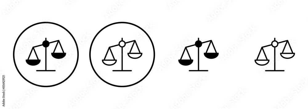 Scales icon set . Law scale icon. Justice sign Scales icon set . Law scale icon. Justice sign