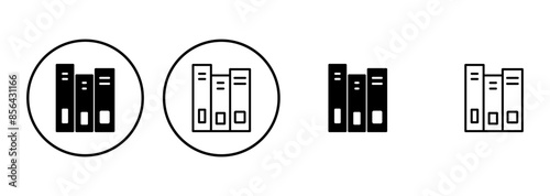 Library icon set. education icon vector