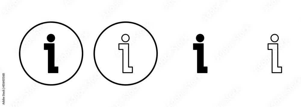 Info sign icon set. about us icon vector. Faq icon Info sign icon set. about us icon vector. Faq icon
